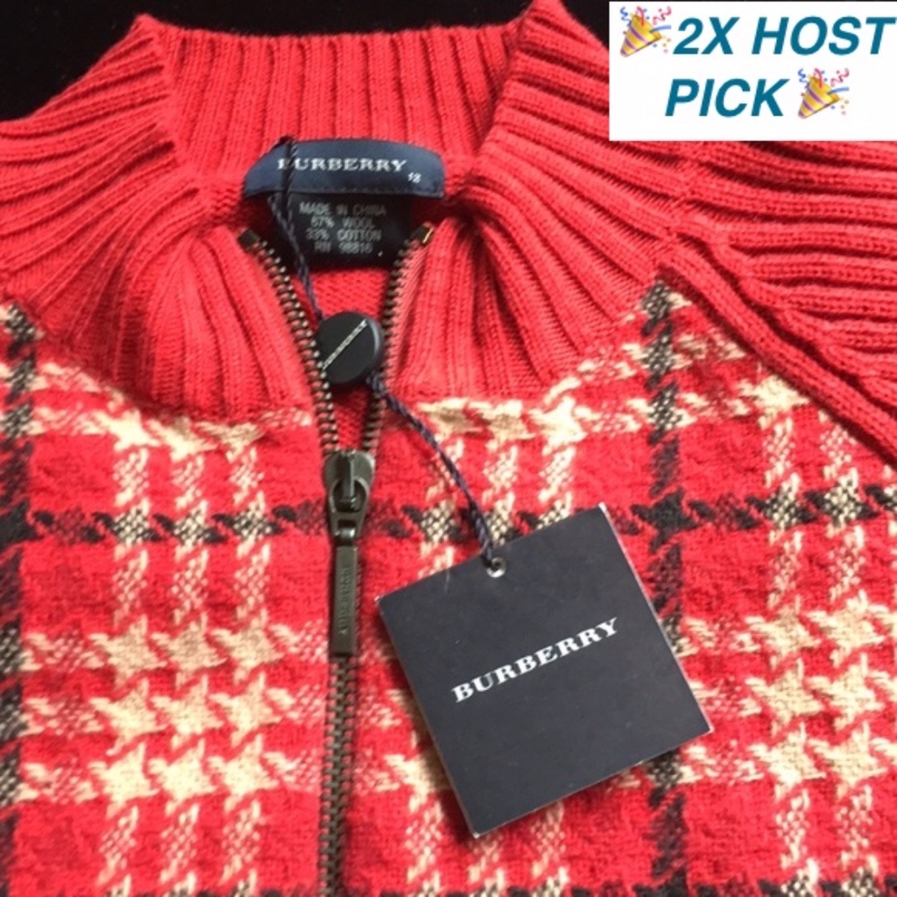🎉Host Pick 🆕 Burberry sweater jacket AUTHENTIC - Picture 2 of 9